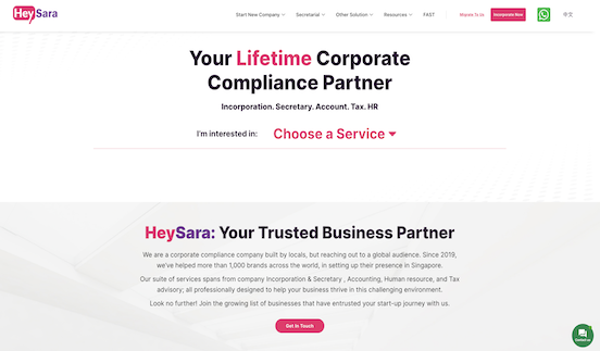 HeySara Homepage
